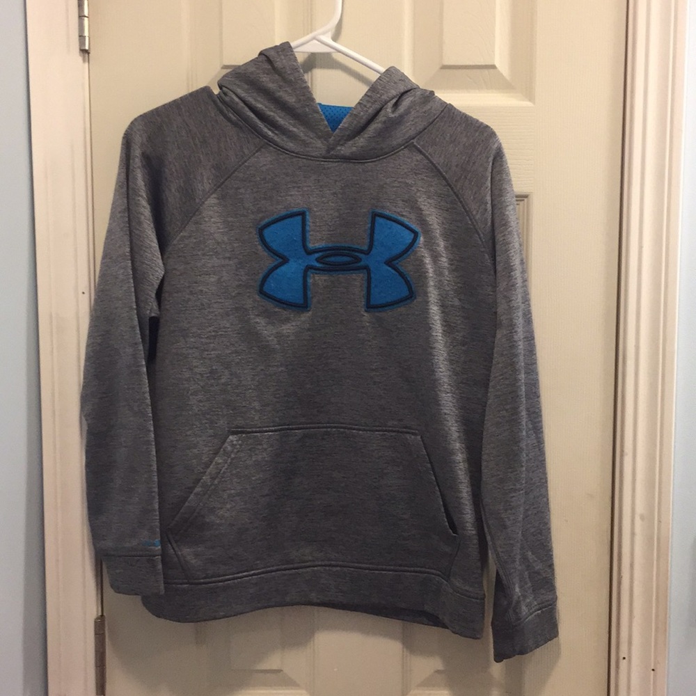 Grey and Blue Hoodie